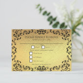 金ゴールドとブラックスワールゴシック結婚ズ 招待状 (スタンド正面)