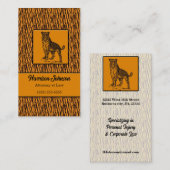 金ゴールドとブラックタイガープリント 名刺 (正面/裏面)