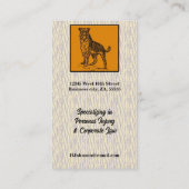 金ゴールドとブラックタイガープリント 名刺 (裏面)