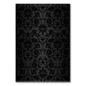 金ゴールドとブラックダマスク – 座席表 テーブルナンバー (裏面)