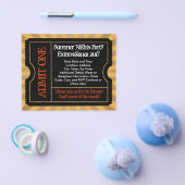 金ゴールドとブラックチケットチラシカスタム、印刷 チラシ (シングル)