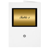 金ゴールドとブラックテーブルの配置カードとメニュー (裏面)