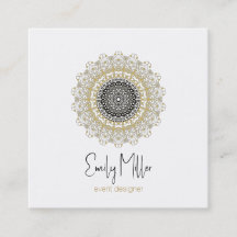 金ゴールドとブラックトライバルマンダラスクエアビジネス