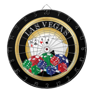 金ゴールドとブラックトランプのポーカーダーツボード ダーツボード