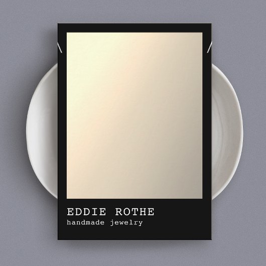 金ゴールドとブラックネックレスディスプレイの名刺 名刺