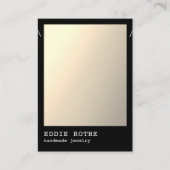 金ゴールドとブラックネックレスディスプレイの名刺 名刺 (正面)