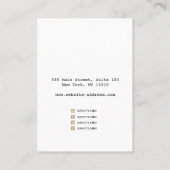 金ゴールドとブラックネックレスディスプレイの名刺 名刺 (裏面)