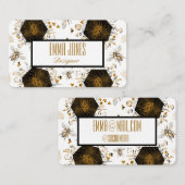 金ゴールドとブラックハニービー 名刺 (正面/裏面)