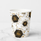 金ゴールドとブラックハニービー 紙コップ (裏面)