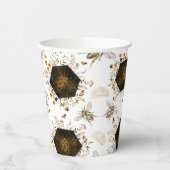 金ゴールドとブラックハニービー 紙コップ (左)