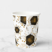 金ゴールドとブラックハニービー 紙コップ (右)