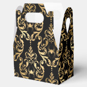 金ゴールドとブラックハロウィーンダマスク フェイバーボックス (オープン)