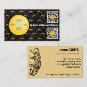 金ゴールドとブラックパンター我々はビットコインを受け入モダンれる 名刺 (正面/裏面)