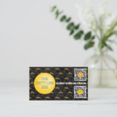 金ゴールドとブラックパンター我々はビットコインを受け入モダンれる 名刺 (スタンド正面)