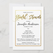 金ゴールドとブラックブライダルシャワー 招待状 (正面)