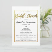 金ゴールドとブラックブライダルシャワー 招待状 (スタンド正面)