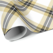 金ゴールドとブラックプレイド ラッピングペーパー (ロールコーナー)