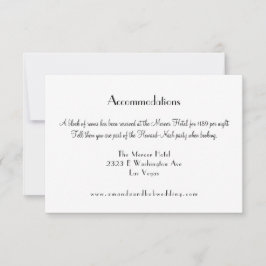 金ゴールドとブラックベガスデスティニー宿泊施設 招待状