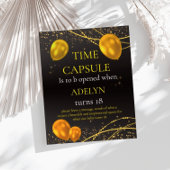 「金ゴールドとブラックベビーの最初の誕生日時間」 ポスター