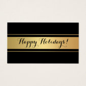 金ゴールドとブラックホリデーズサンキュービジネスカード (正面)