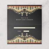 金ゴールドとブラックミュージックテーマ プレイスカード (外部開封)