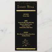 金ゴールドとブラックモダンホリデーディナー メニュー (裏面)