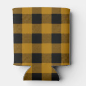 金ゴールドとブラックランバージャックプレイドクーラーボックス 缶クーラー (裏面)