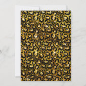 金ゴールドとブラックレオパードグラム50誕生日 招待状 (裏面)