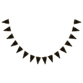 金ゴールドとブラック紙吹雪結婚ズ バンティングフラッグ (全)