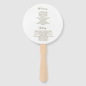 金ゴールドとブラック結婚式 プログラム ハンドファン (裏面)