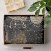 金ゴールドとブラック銀河系スターマップシリーズデザイン10 薄葉紙 (ギフト)