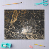 金ゴールドとブラック銀河系スターマップシリーズデザイン12 薄葉紙 (クラフト)