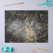 金ゴールドとブラック銀河系スターマップシリーズデザイン2 薄葉紙 (クラフト)