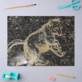 金ゴールドとブラック銀河系スターマップシリーズデザイン4 薄葉紙 (クラフト)