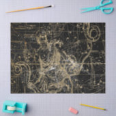 金ゴールドとブラック銀河系スターマップシリーズデザイン5 薄葉紙 (クラフト)