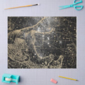 金ゴールドとブラック銀河系スターマップシリーズデザイン8 薄葉紙 (クラフト)