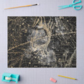 金ゴールドとブラック銀河系スターマップシリーズデザイン9 薄葉紙 (クラフト)