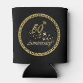 金ゴールドとブラック50周年記念お祝い 缶クーラー (裏面)