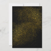 金ゴールドとブラック60番目の誕生日招待状 招待状 (裏面)