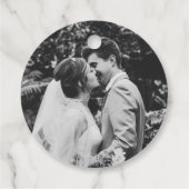 金ゴールドとブラック |エレガントなウェディングありがとうございました フェイバータグ (裏面)