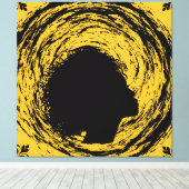 金ゴールドとブラック キャンバスプリント (インサイチュ (ウッドフロア))