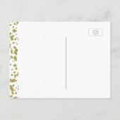 金ゴールドとブラック・グラム | 私の花嫁のメイドになってくれない？ インビテーションポストカード (裏面)