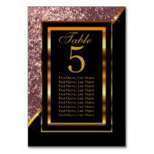 金ゴールドとブラック(バラ金ゴールドグリッター) テーブルナンバー (正面)