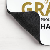 金ゴールドとブラック |卒業モダンのカスタム贈り物 マウスパッド (コーナー)