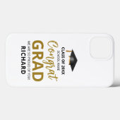 金ゴールドとブラック |卒業モダンのカスタム贈り物 Case-Mate iPhoneケース (裏面 (横))