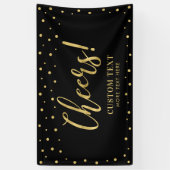 金ゴールドとブラック |応援モダンすべての行事パーティー 横断幕 (縦)