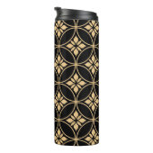 金ゴールドとブラック:抽象芸術フローラヴィンテージ タンブラー (回転右)