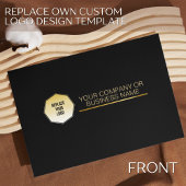 金ゴールドとブラック、独自の写真を顔シルエットに追加 名刺