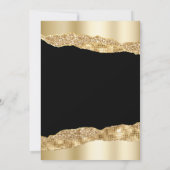 金ゴールドとブラックGLAM涙バースデーパーティー 招待状 (裏面)