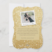 金ゴールドとブラックJoyeux Noelのスタイリッシュクリスマスフォト シーズンカード (裏面)